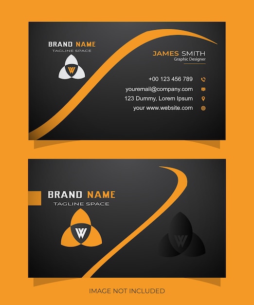 Vector simple corporate business card design template