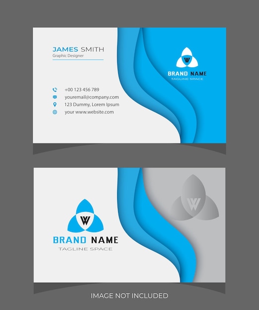 Simple corporate business card design template