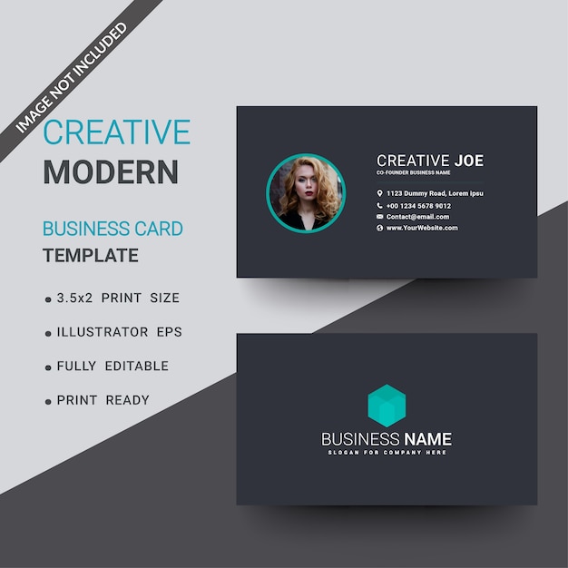 Vector simple corporate business card template