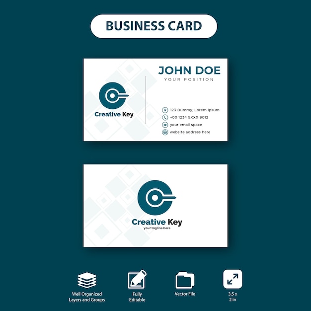 Vector simple corporate business card