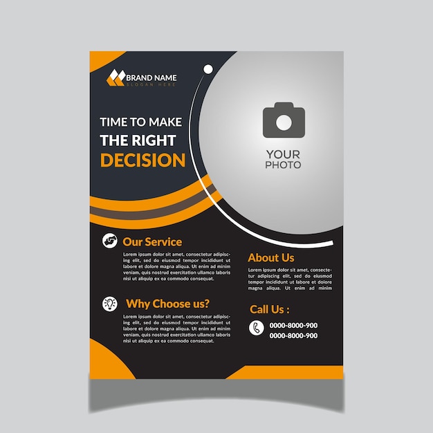 Vector simple corporate business flyer design