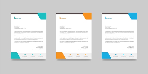 simple corporate business letterhead template