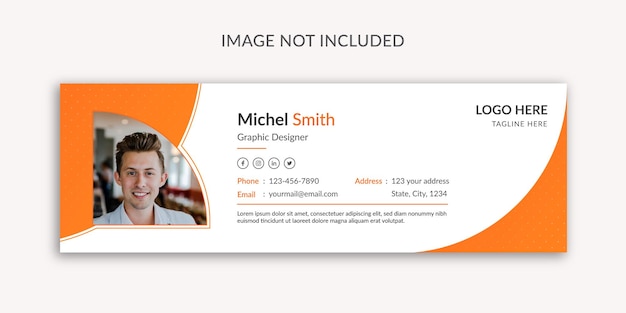 Simple and corporate email signature or email footer template design