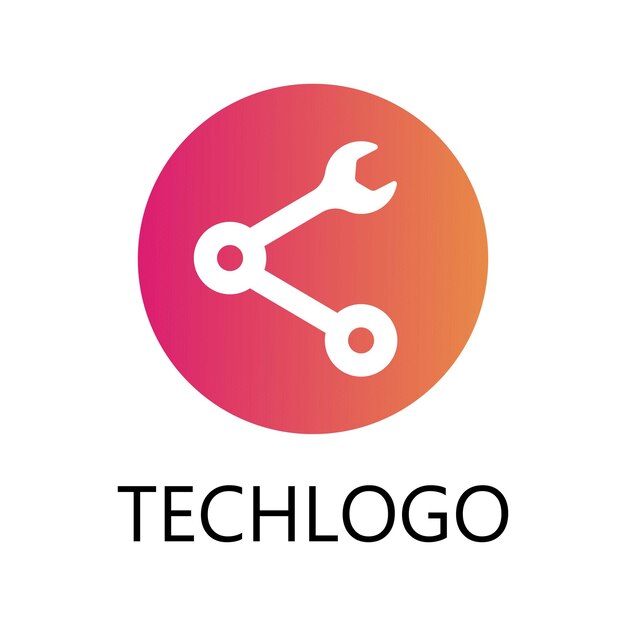 Logo futuristico della tecnologia aziendale semplice