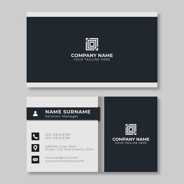 simple creative business card design black