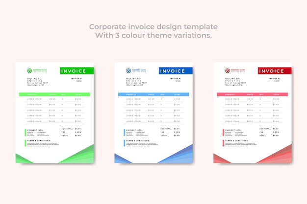 simple creative invoice and invoicing quotes template Vector design