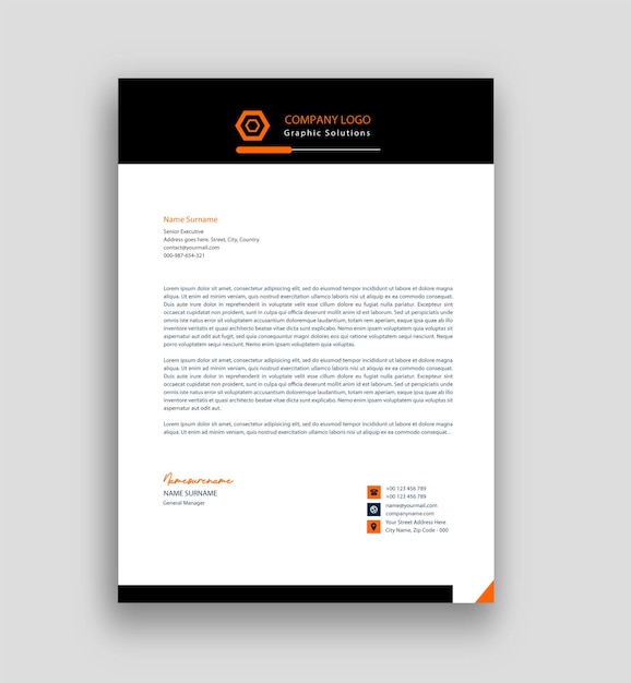 Simple and Creative letterhead template free vector