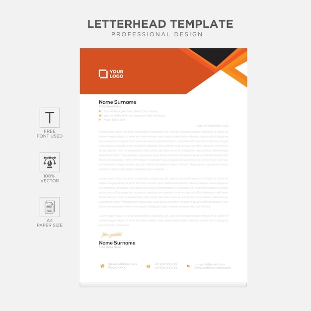 Simple creative modern letterhead templates