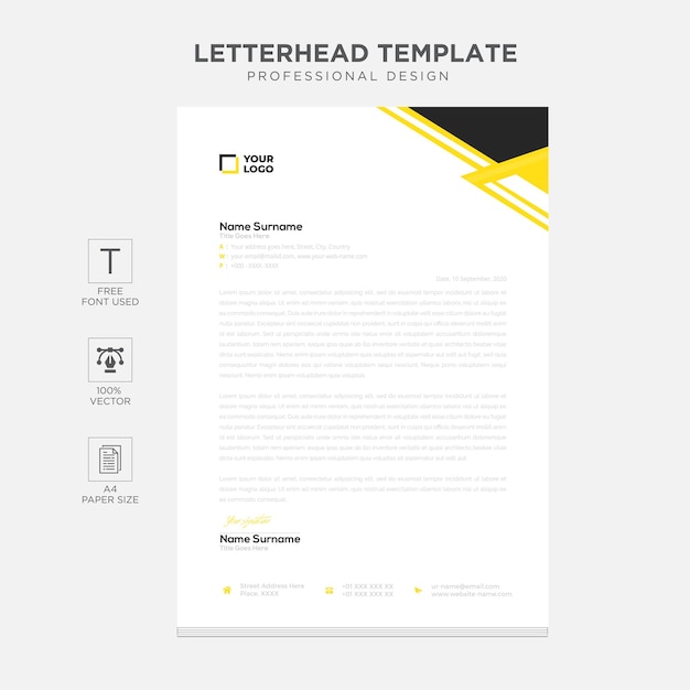 Simple creative modern letterhead templates