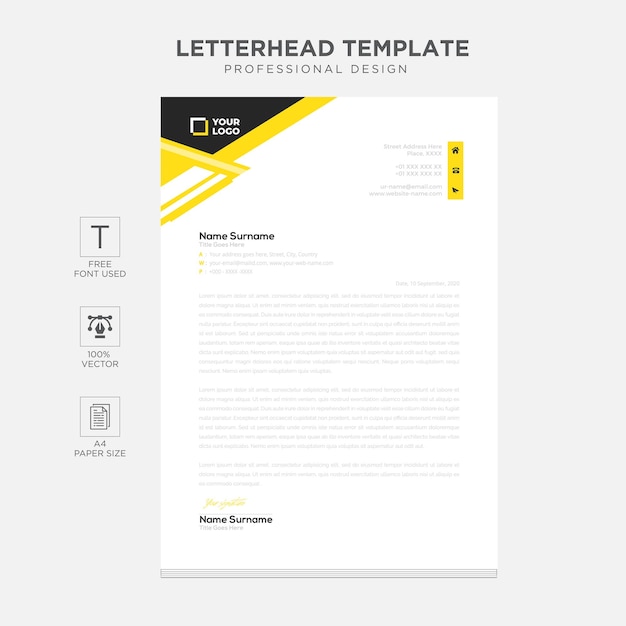 Simple creative modern letterhead templates