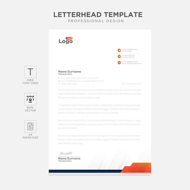 Simple creative modern letterhead templates