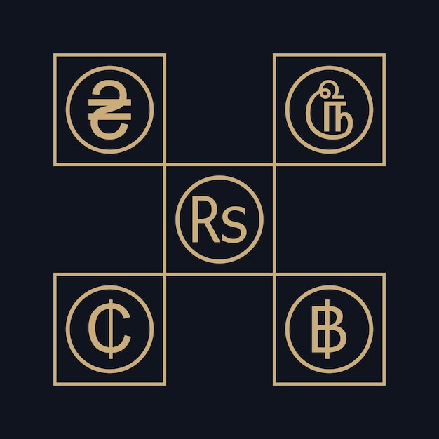 SIMPLE CURRENCY SYMBOLS FROM VARIOUS COUNTRIES