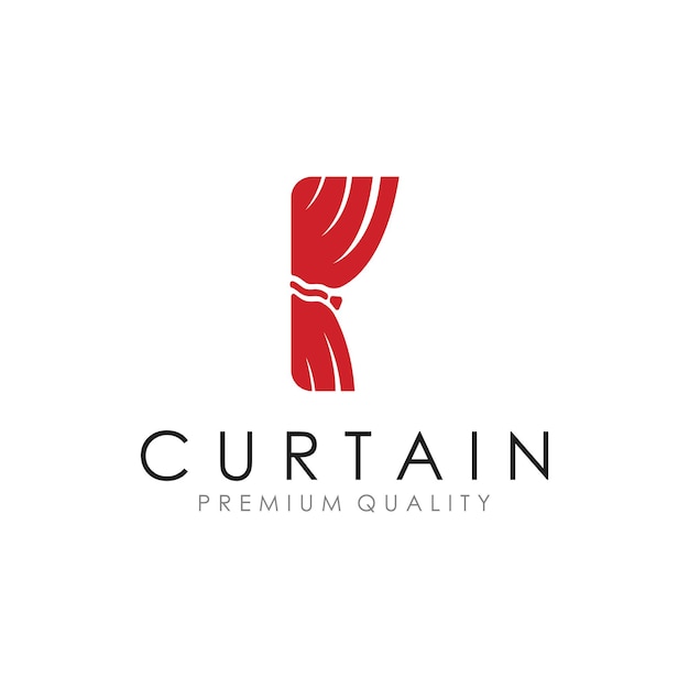 Simple Curtain Logo Template Curtain Logo For Decoration Of Homes Apartments Hotels And Curtain Shops