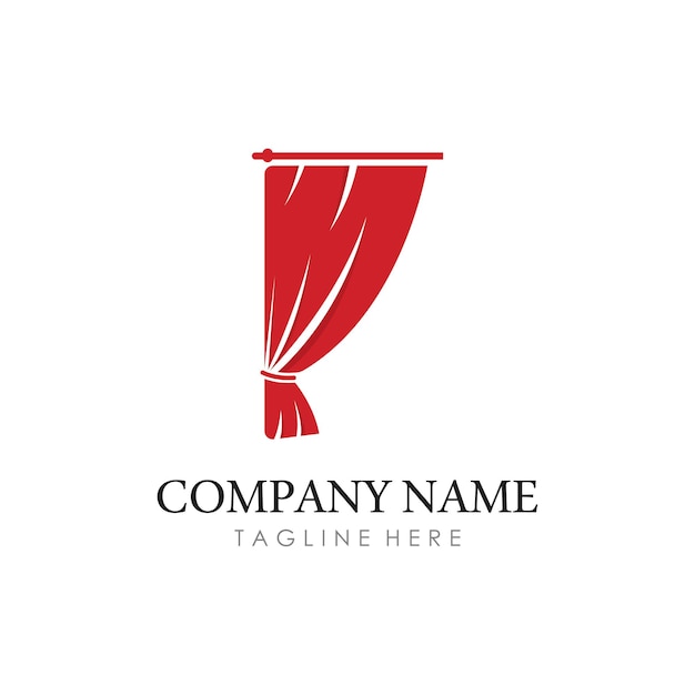 Simple Curtain Logo Template Curtain Logo For Decoration Of Homes Apartments Hotels And Curtain Shops