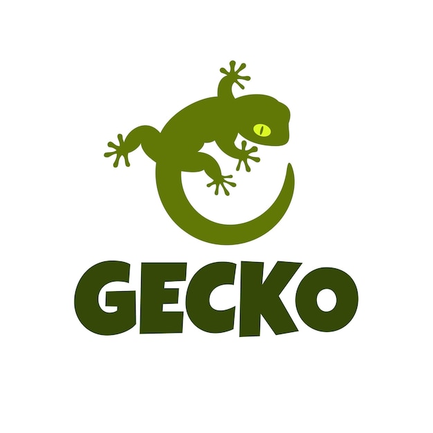 Semplice logo carino geco