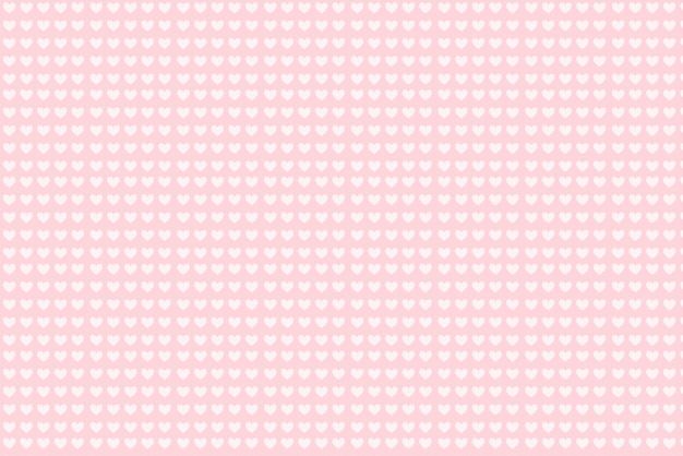 Simple and cute heart pattern or love concept with white hearts on pink background