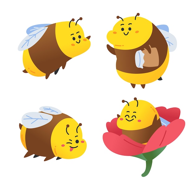 간단하고 귀여운 카와이 벌 만화