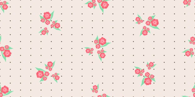 Vector simple cute pattern in small flowers. shabby chic millefleurs. floral seamless background for dress, manufacturing, wallpapers, print, gift wrap and scrapbooking.