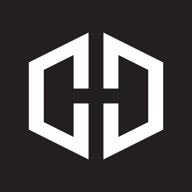 A simple DD company wordmark logo in a polygonal shape