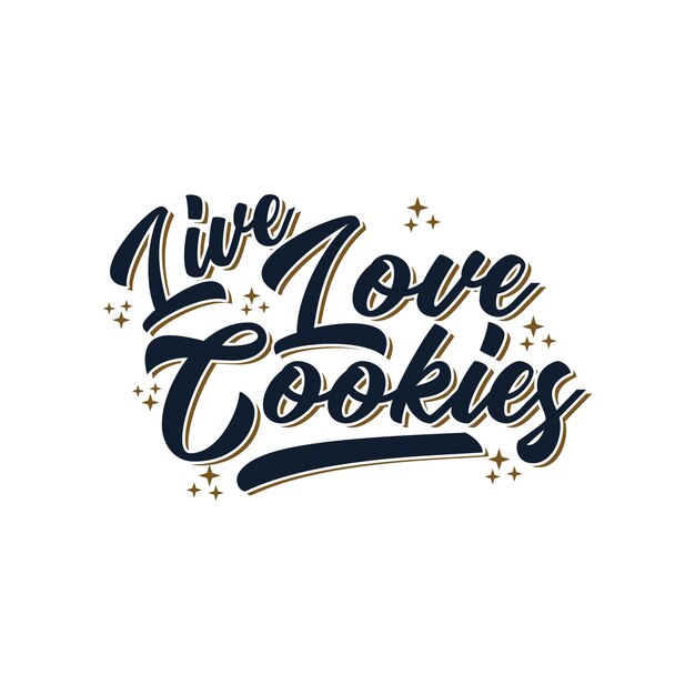 Citazione tipografica decorativa semplice con tema cookie