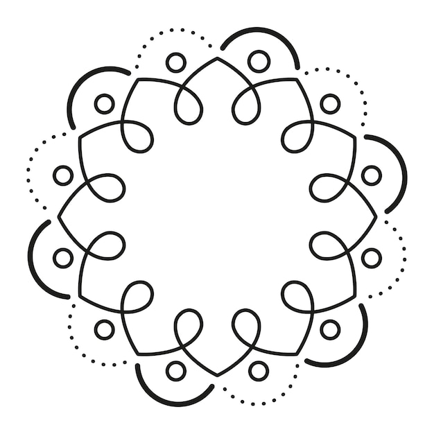 Simple decorative wreath vector illustration