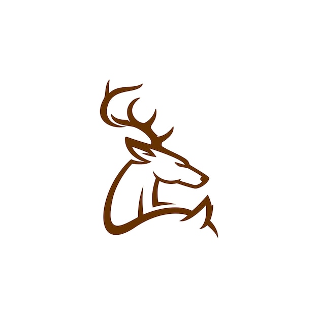 Simple Deer Head Logo Design