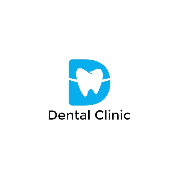 Simple dental logo template vector