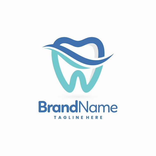 simple dentist logo design illustration