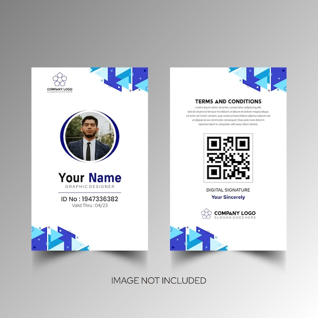 simple design mockup name and id card 10