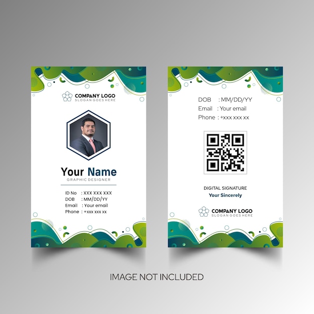 Simple design mockup name and id card 10
