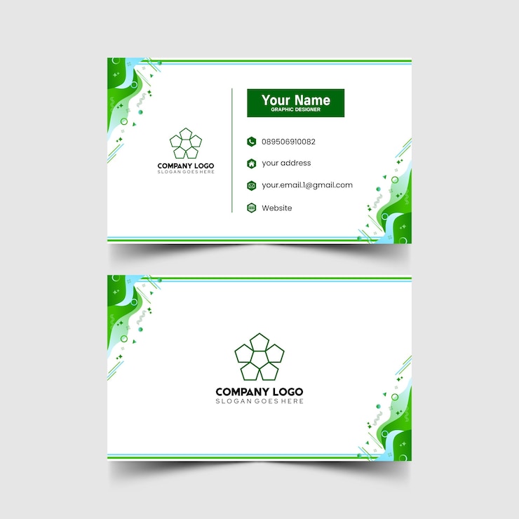 Simple design mockup name and id card 2