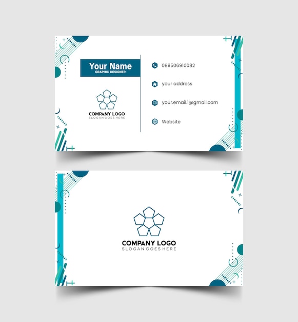 Simple design mockup name and id card 3