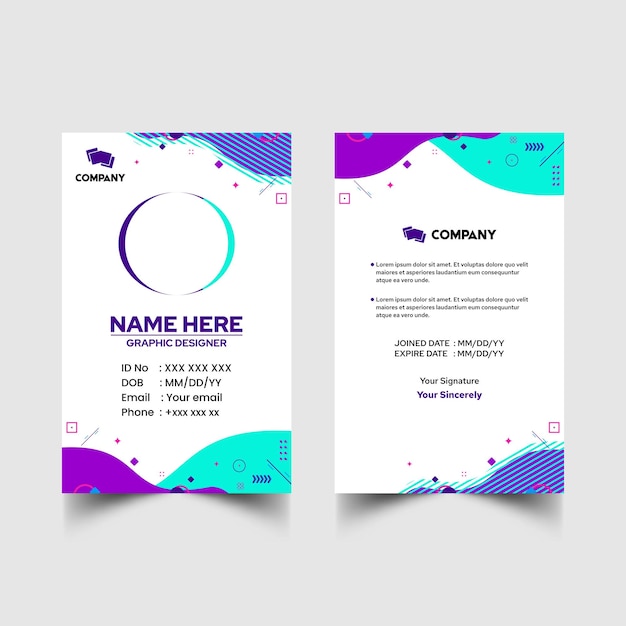 simple design mockup name and id card 5