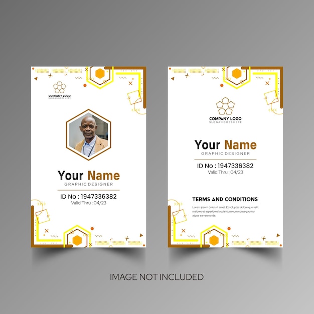 simple design mockup name and id card 7