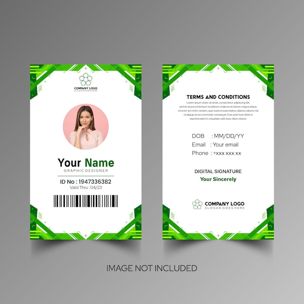 Simple design mockup name and id card 8