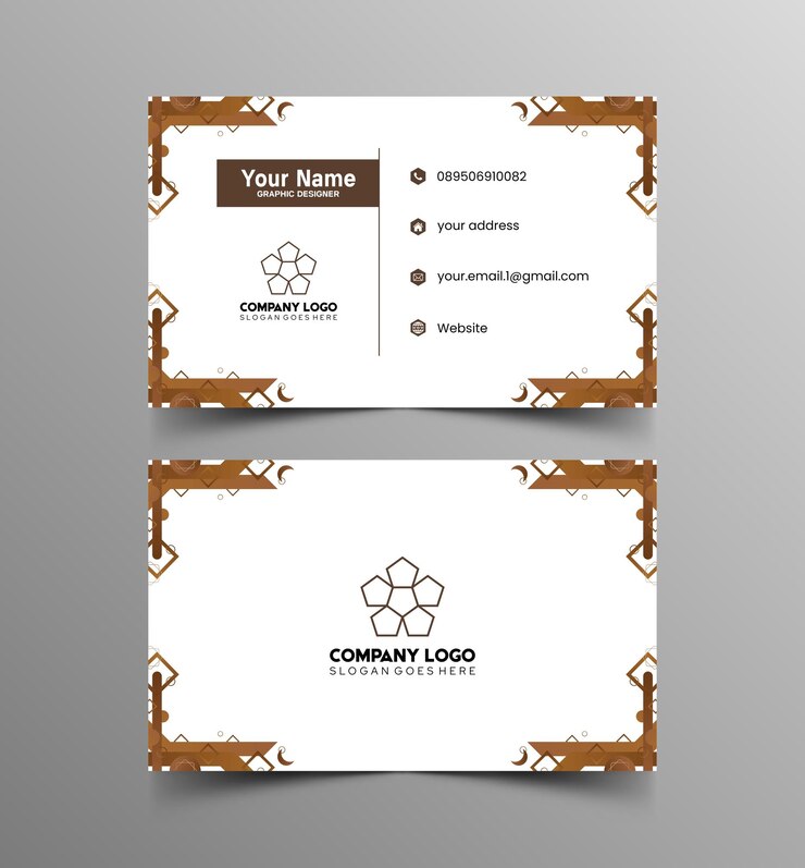 Vector simple design mockup name and id card 8