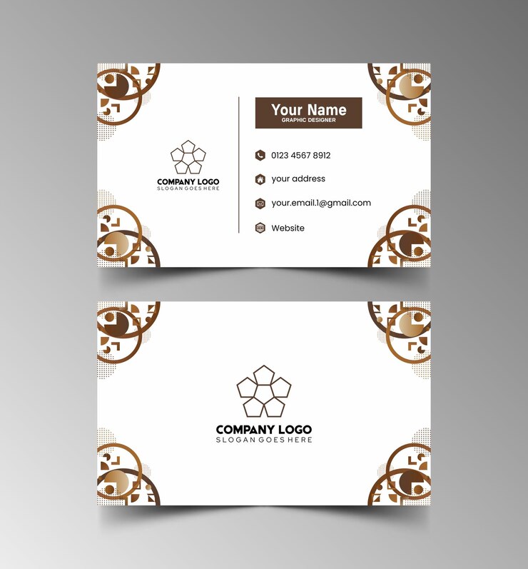Vector simple design mockup name and id card 8