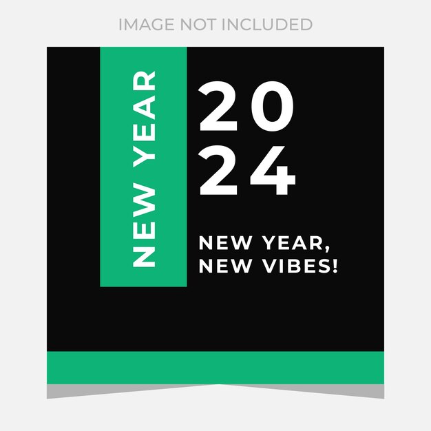 Vector simple design new year 2024