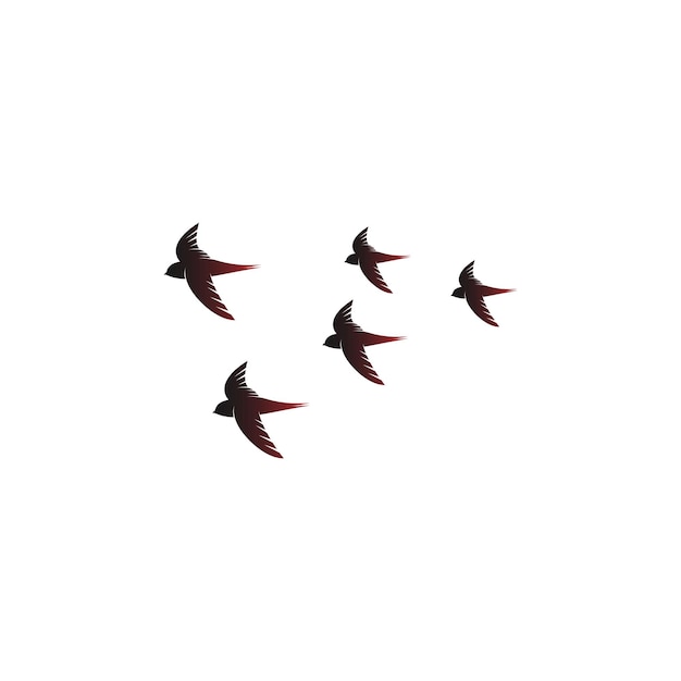 Simple Design of Swift Bird logo icon template