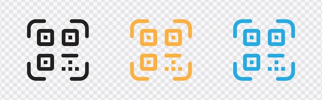 Simple Digital Scanning QR Code Label Vector Illustration for Efficient Data Retrieval