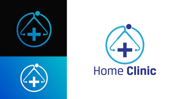 Simple doctor clinic home logo template