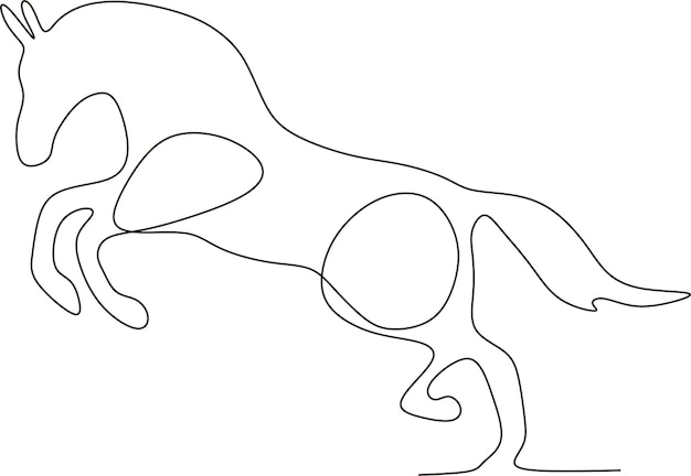 Simple dog continuous line