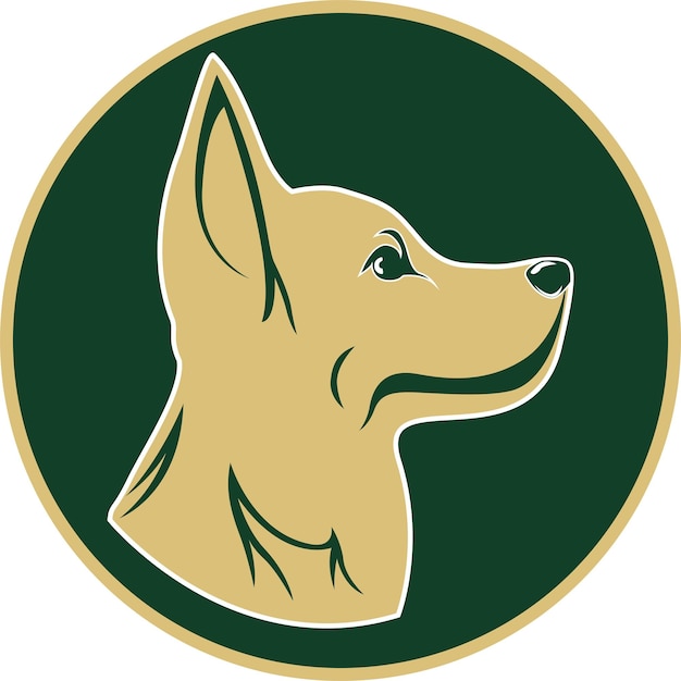 シンプルな犬の顔の素敵なロゴ