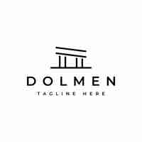 Vector simple dolmen logo design