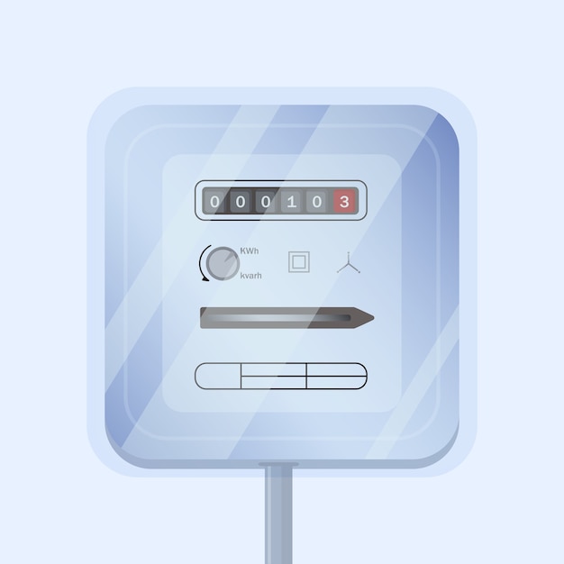 Simple domestic analogue electricity or electrical meter isolated