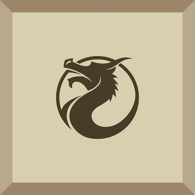 simple dragon logo for symbol or icon