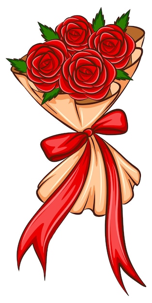 Vector a simple drawing of a bridal boquet