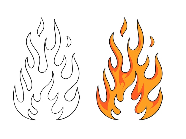 fire coloring page