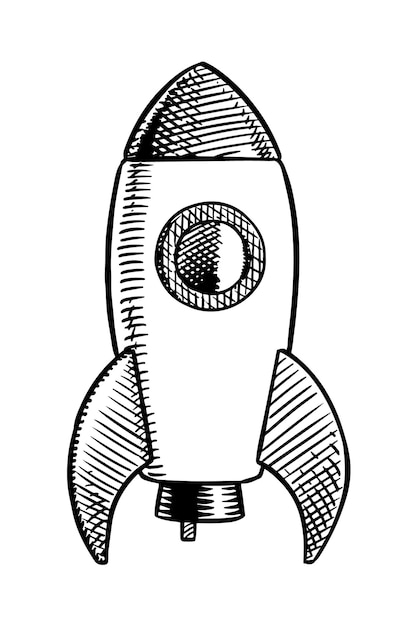 ベクトル 宇宙船のような漫画のシンプルな描画