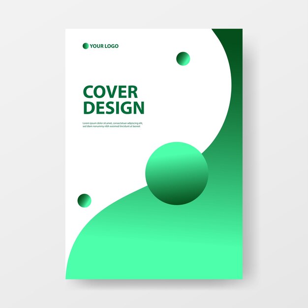 Vector simple dynamic abstract cover or poster design template